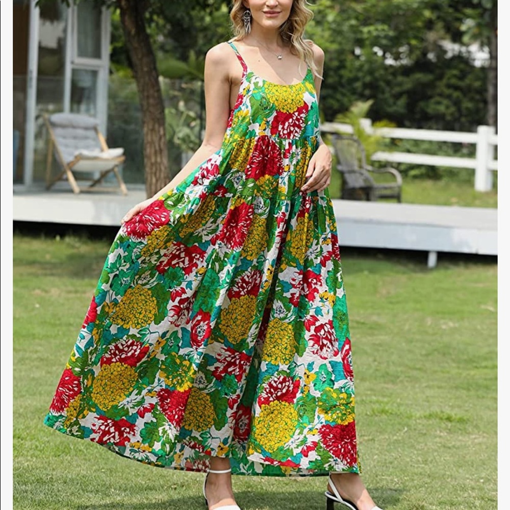 Gauzy floral dress